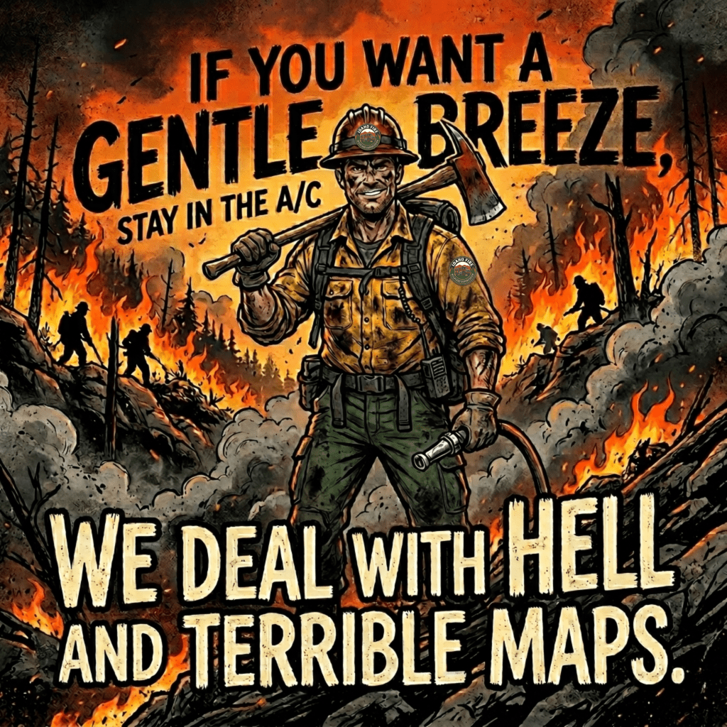 "Hell & Terrible Maps" Wildland Firefighter Sticker