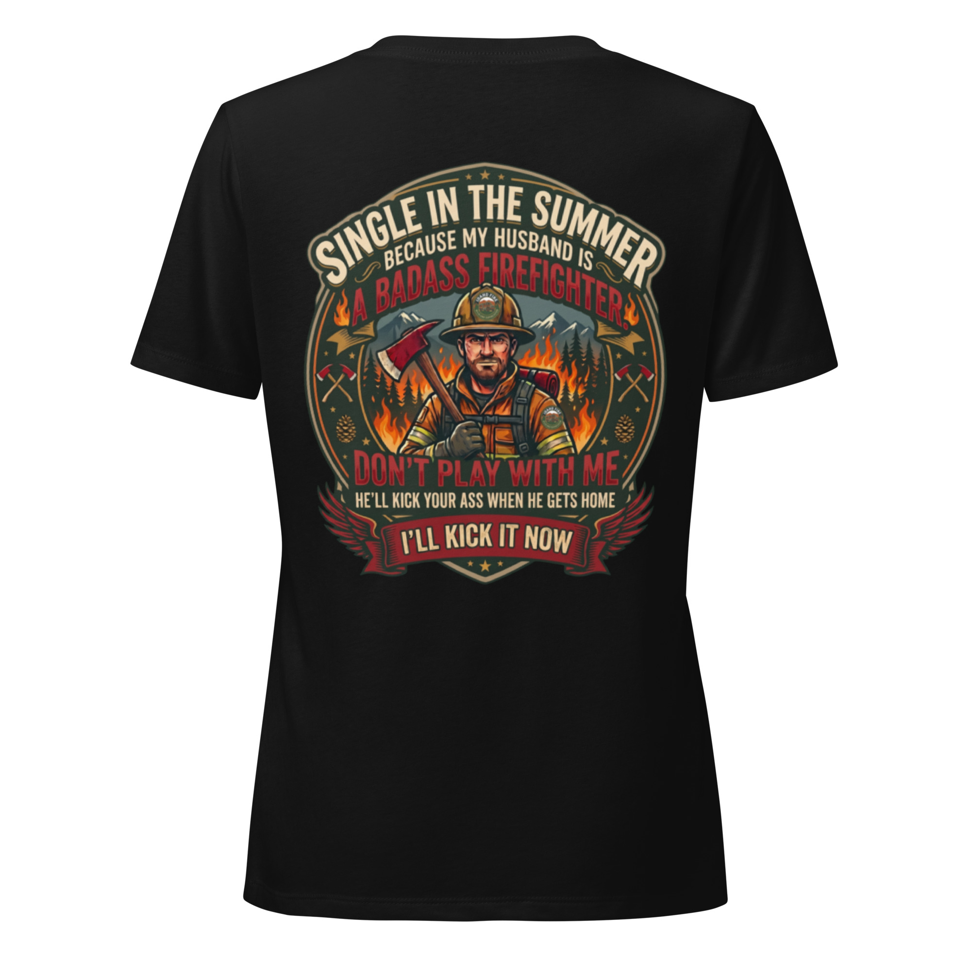 "Badass Wife" Women's Wildland Fire Tee - Image 8