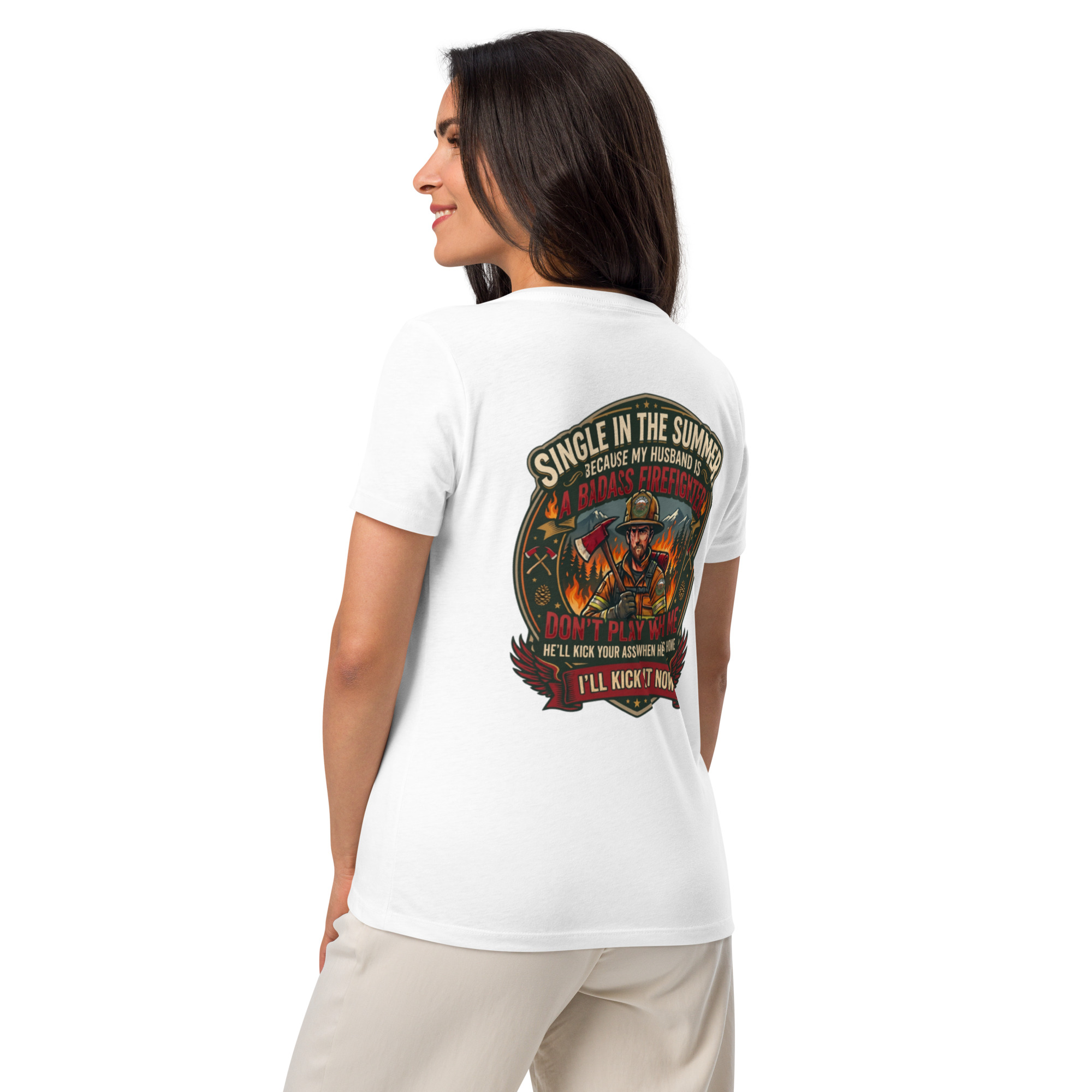 "Badass Wife" Women's Wildland Fire Tee - Image 25